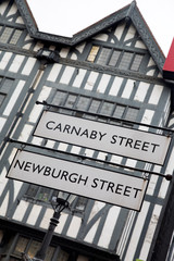 Carnaby and Newburgh Street Signs; London