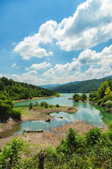 Wonderful landscape with lake Gokce Baraji in Yalova