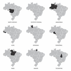 Brazil maps set