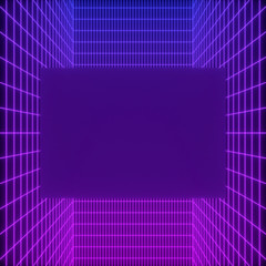 Abstract background with a colorful dynamic grid.