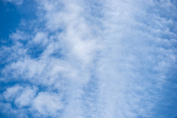 Fluffy and beautiful clouds on a clear day