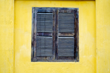 old window with shutters