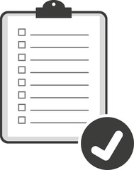 checklist on clipboard icon or symbol vector illustration