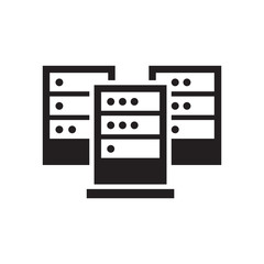 computer server icon design template vector