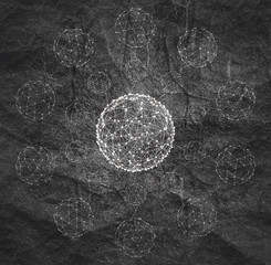 Medical, technology, chemistry and science icon design template. Molecule and communication background. Connected lines with dots.