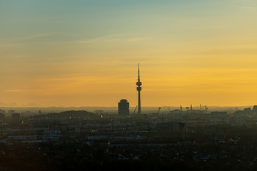 Obraz premium Silhouette von München