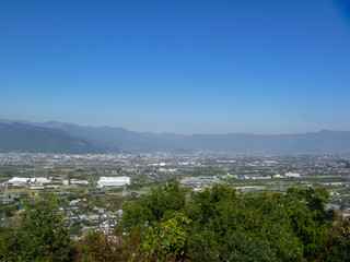 Fototapeta premium 坊ケ峰からの眺望（山梨県笛吹市）,fuefuki city,yamanashi pref,japan
