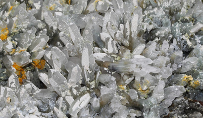 Quartz crystal as a backdrop