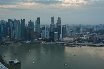 Fototapeta na wymiar Singapore cityscape of the financial