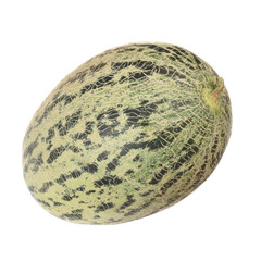 fresh green melon isolated on white background