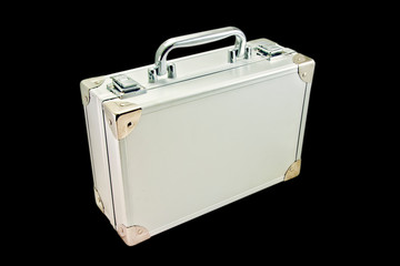 silver suitcase