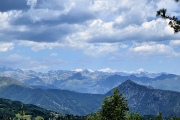 Fototapeta na wymiar Colle del Lys, Piedmont, Italy. July 2019.
