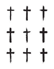 Collection of simple Christian cross