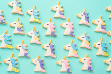 Fototapeta premium Unicorn sugar cookies