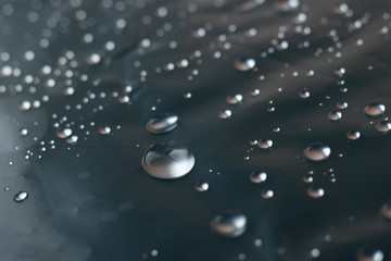 water drops on a glass surface