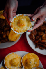 scallop in woman's hands