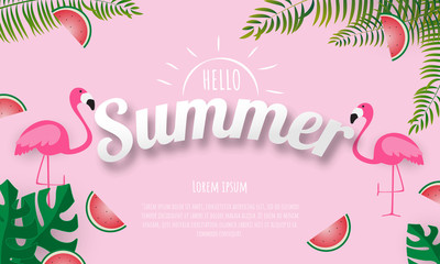Spring Summer poster, banner  vector illustration and design for poster card,