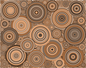 Abstract Generative Art color distributed  circles dots background illustration