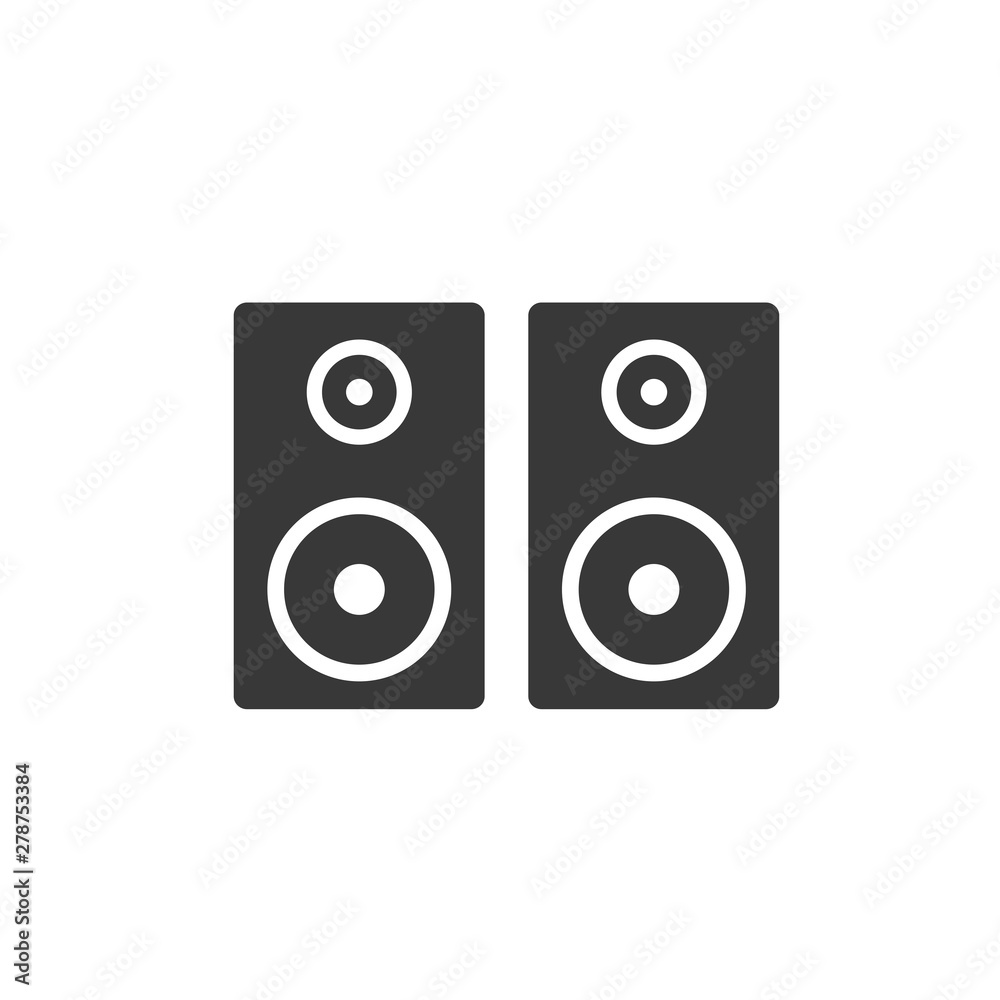 Poster Speaker icon template color editable. Sound symbol vector sign isolated on white background. Simple logo vector illustration for graphic and web design.