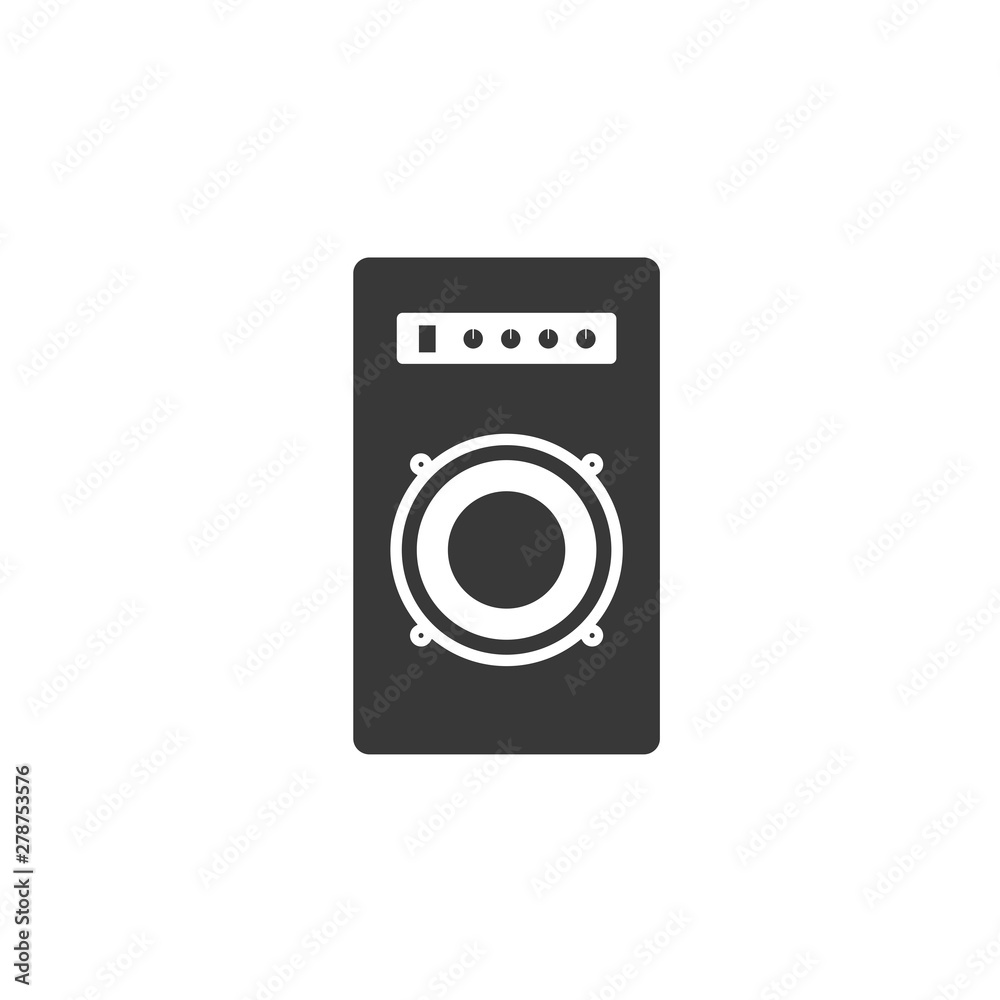 Aufkleber speaker icon template color editable. sound symbol vector sign isolated on white background. simple 