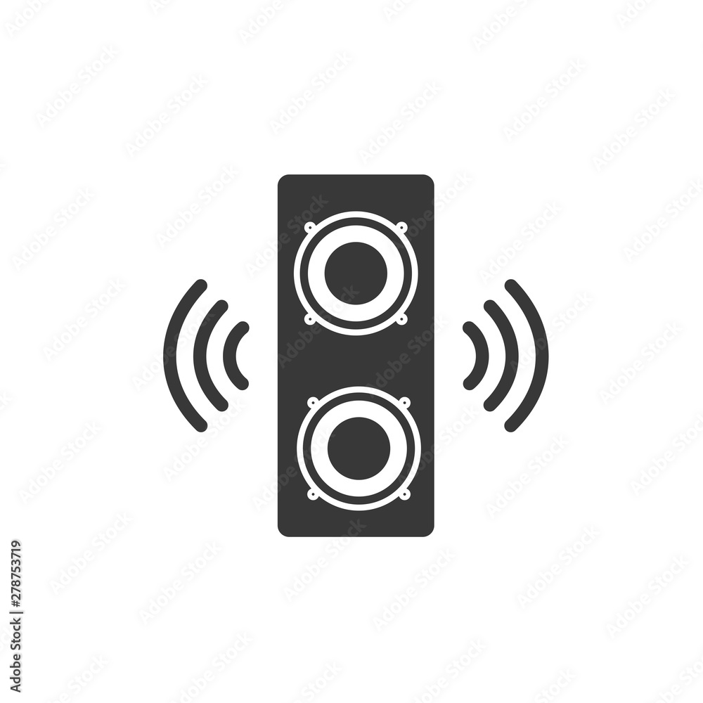 Aufkleber speaker icon template color editable. sound symbol vector sign isolated on white background. simple 