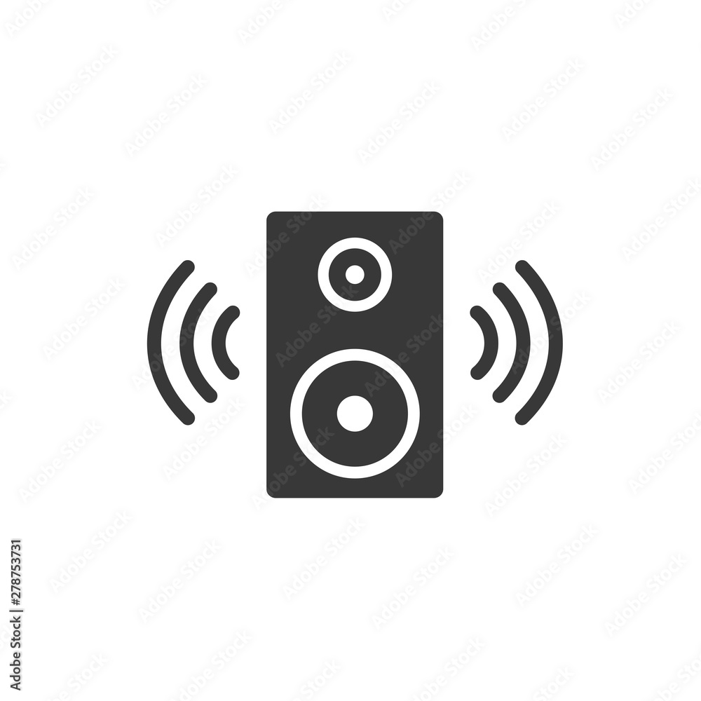 Aufkleber speaker icon template color editable. sound symbol vector sign isolated on white background. simple 