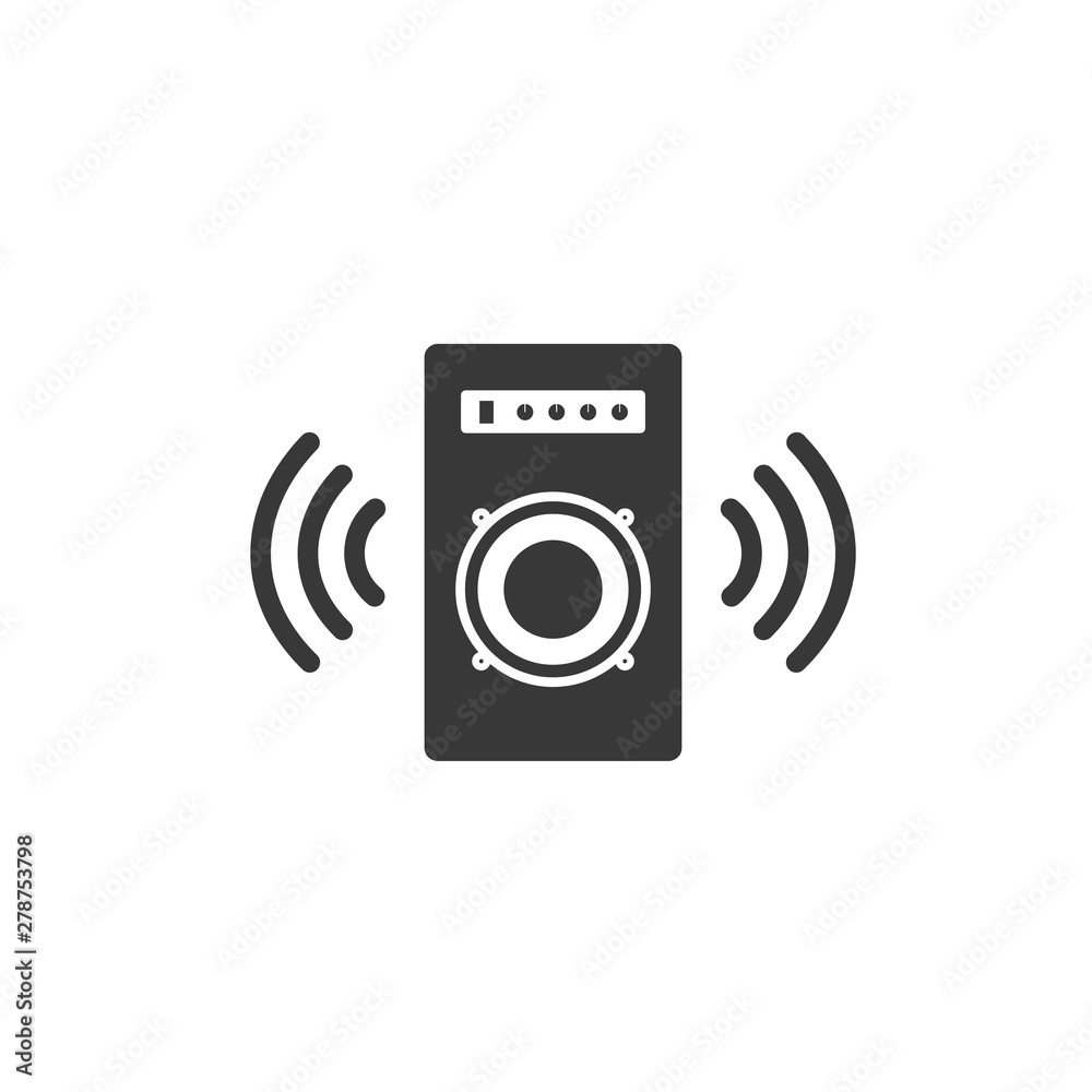Leinwandbilder Speaker icon template color editable. Sound symbol vector sign isolated on white background. Simple logo vector illustration for graphic and web design.