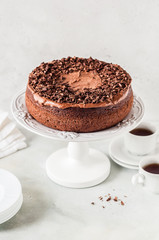 Chocolate Cake with Chocolate Shavings