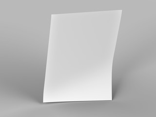 Empty paper sheet in A4 format - 3d illustration