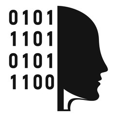 Artificial intelligence icon. Simple illustration of artificial intelligence vector icon for web design isolated on white background