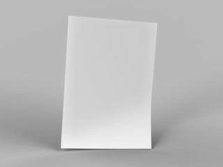 Empty paper sheet in A4 format - 3d illustration