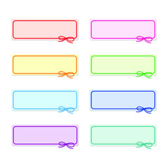 Obraz premium Modern abstract vector set of banners. Flat geometric shape with different colors. Modern vector template, template for logo, flyer or presentation. EPS 10