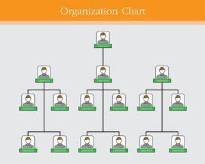 Organization Chart Info graphics, vector design