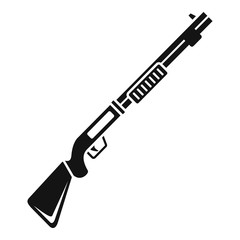Shotgun icon. Simple illustration of shotgun vector icon for web design isolated on white background