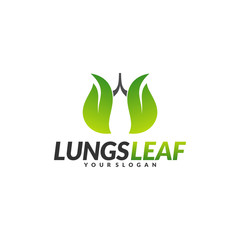 Lungs Health Care Logo Design Concept Vector. Eco Lungs icon logo template. Nature Lungs Logo Vector. Lungs Leaf Logo Template