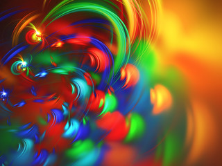 rainbow abstract fractal background 3d rendering illustration