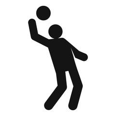 Volleyball player icon. Simple illustration of volleyball player vector icon for web design isolated on white background