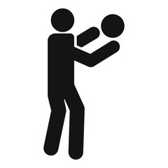 Play volleyball icon. Simple illustration of play volleyball vector icon for web design isolated on white background