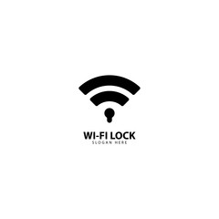 Wifi Lock Logo Design Template