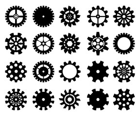 Set  gears in the style of steampunk. Vector illustration.