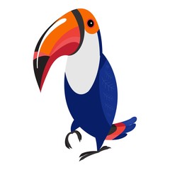 Toucan icon. Cartoon of toucan vector icon for web design isolated on white background