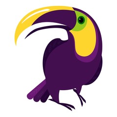 Colorful toucan icon. Cartoon of colorful toucan vector icon for web design isolated on white background
