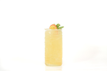 Tasty Mai Tai cocktail on a white background