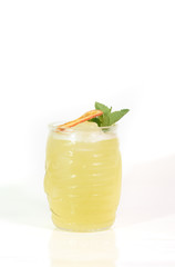 Tasty Jungle Juice cocktail on a white background