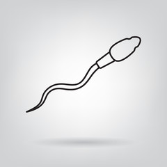 sperm male reproductive cell icon- vector illustration