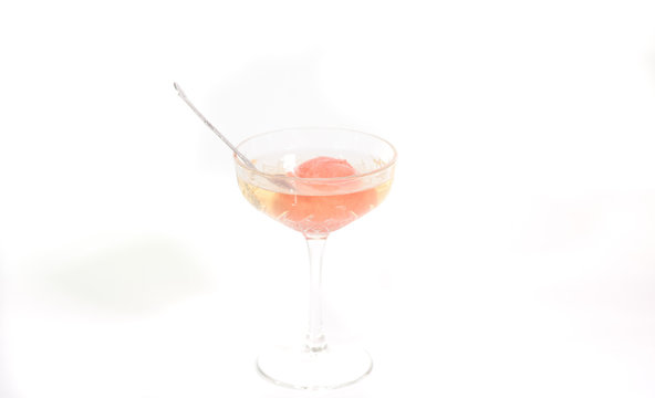 Tasty Bamboo Cocktail On A White Background