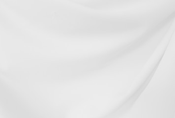 Obraz premium Closeup elegant crumpled of white silk fabric cloth background and texture. Luxury background design.-Image.