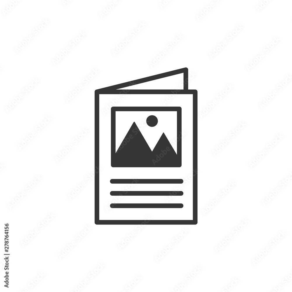 Aufkleber Flyer icon template color editable. Brochure symbol vector sign isolated on white background. Simple logo vector illustration for graphic and web design.