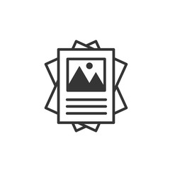 Flyer icon template color editable. Brochure symbol vector sign isolated on white background. Simple logo vector illustration for graphic and web design.