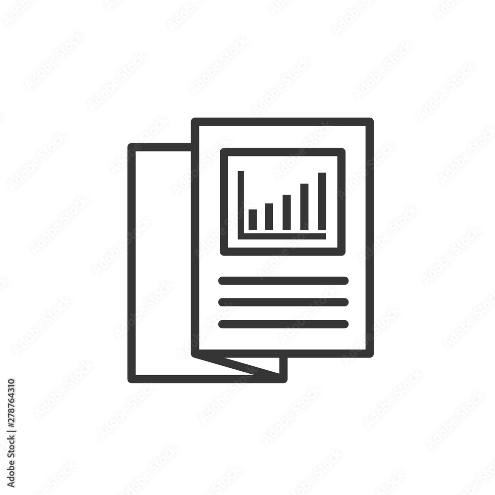 Poster flyer icon template color editable. brochure symbol vector sign isolated on white background. simple
